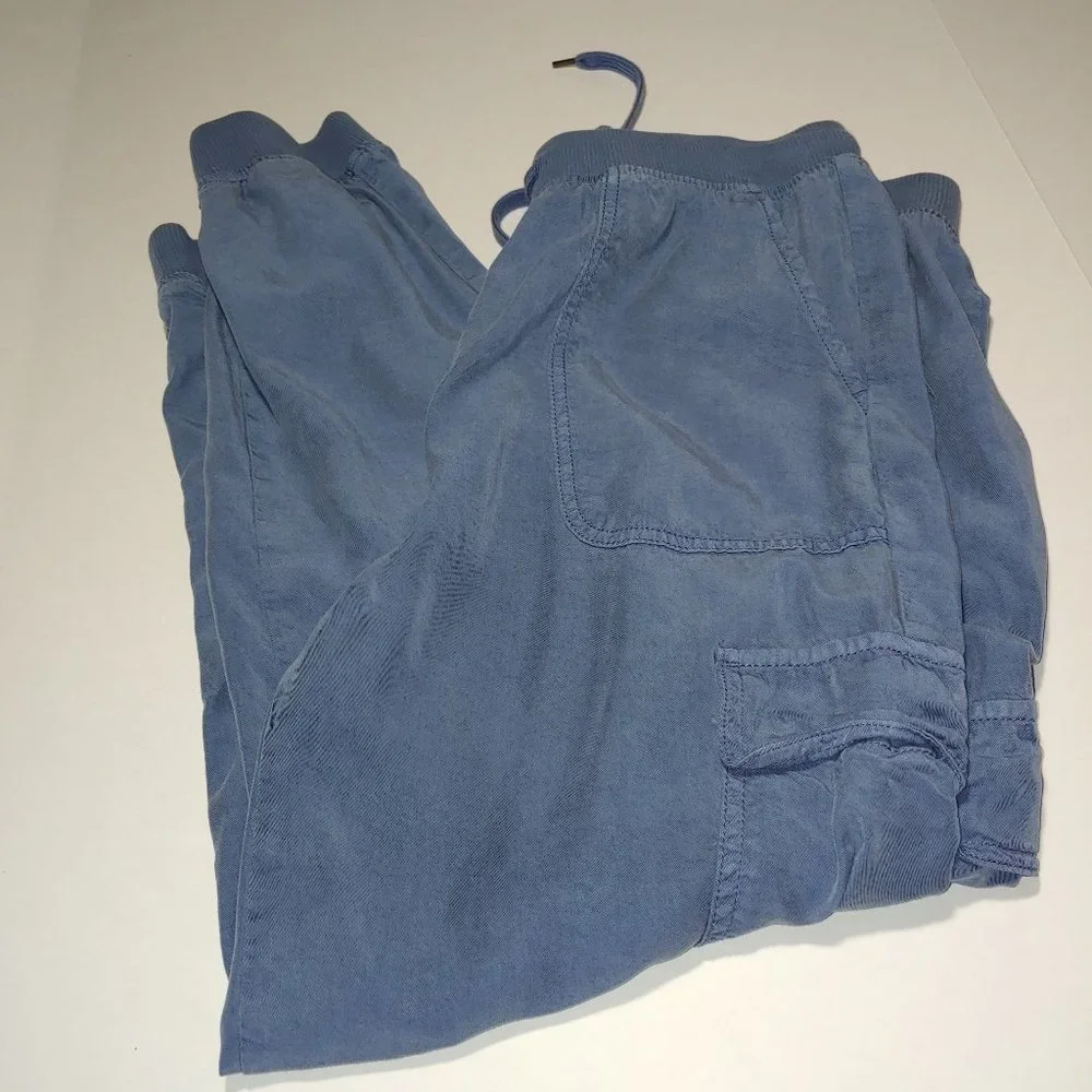 American Eagle Cargo Cuffed Pull On Joggers size M Blue